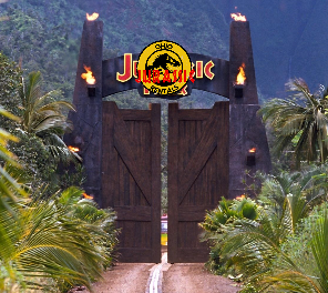 Jurassic Gates Backdrop